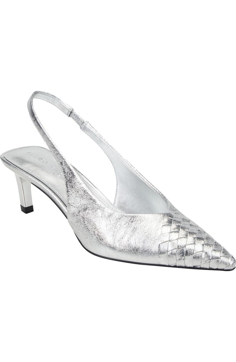 Marc Fisher LTD Rilly Slingback Pump, Main, color, Metallic Silver