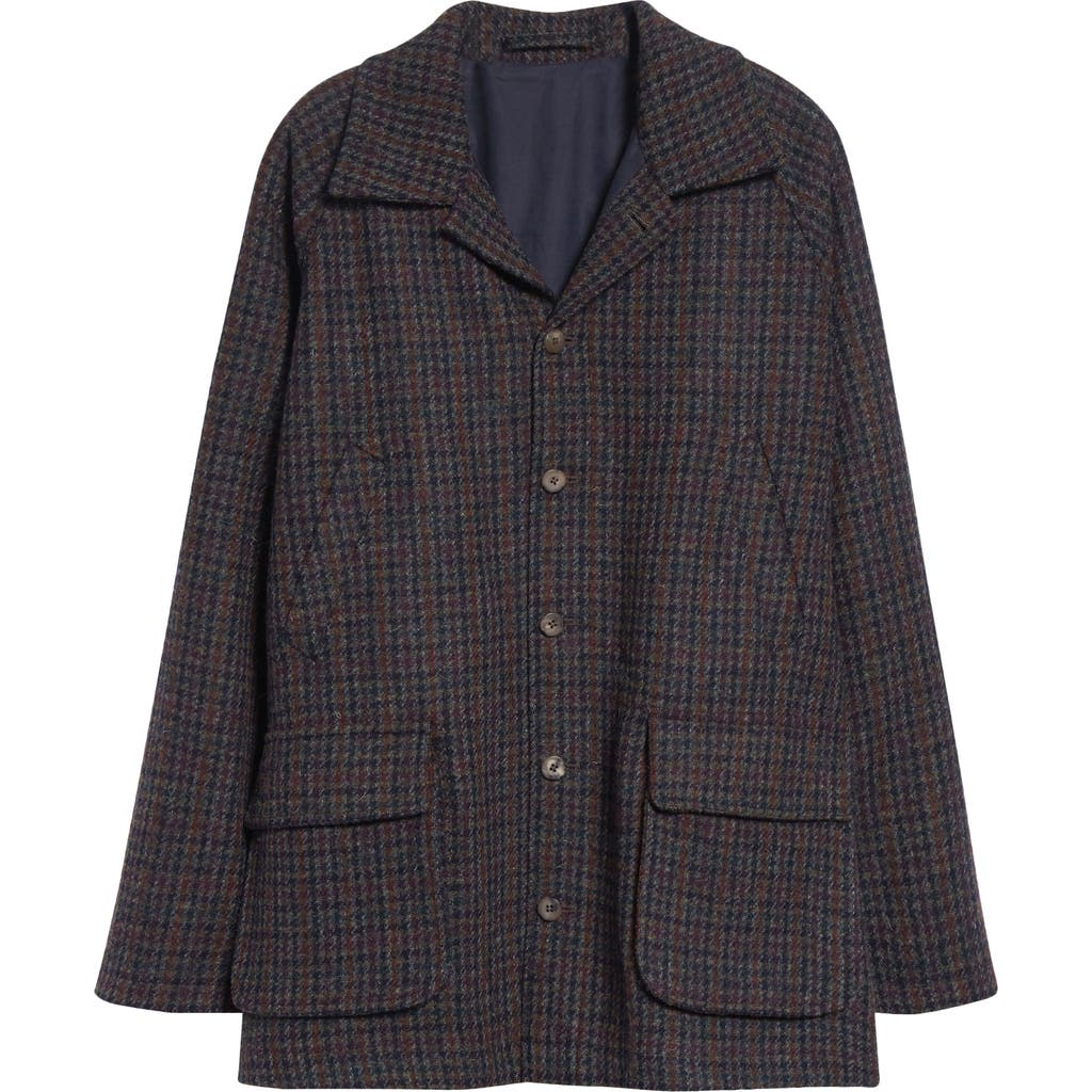 De Bonne Facture Forest Houndstooth Wool Tweed Jacket In Black