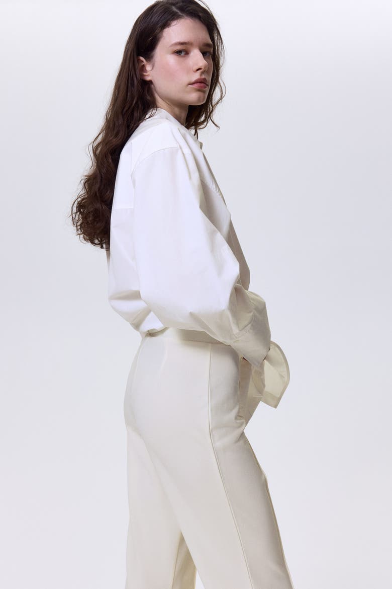 Bootcut Ponte Pants, Alternate, color, Cream