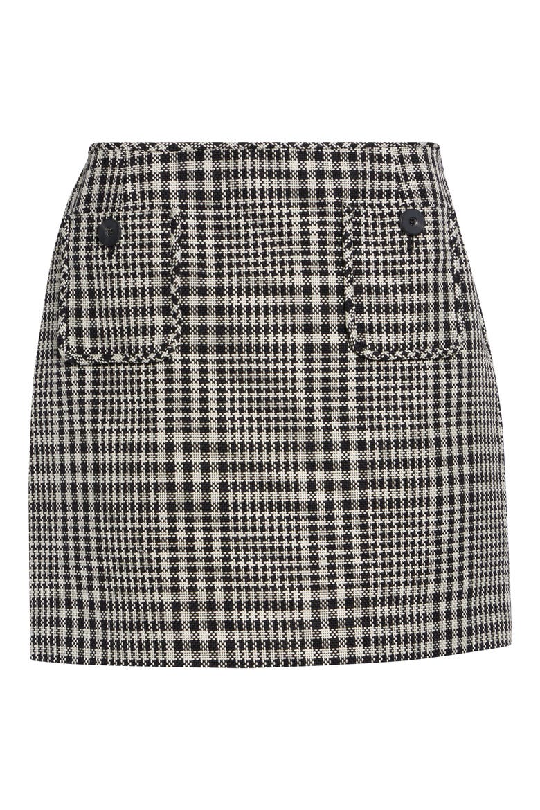 Cotton Patch Pocket Miniskirt, Alternate, color, BLACK MULTI
