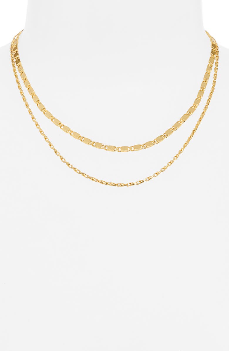 Madewell 2-Piece Chain Necklace Set, Alternate, color, Vintage Gold