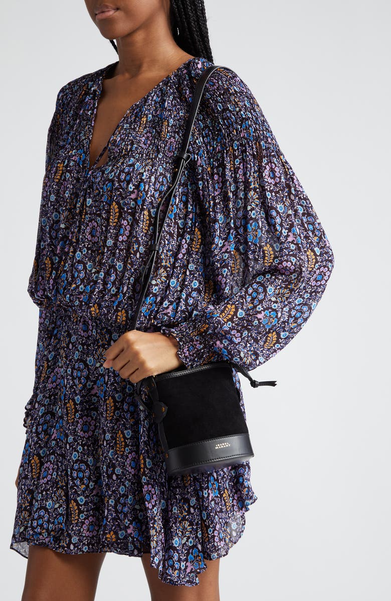 Isabel Marant Small Samara Suede Bucket Bag, Alternate, color,