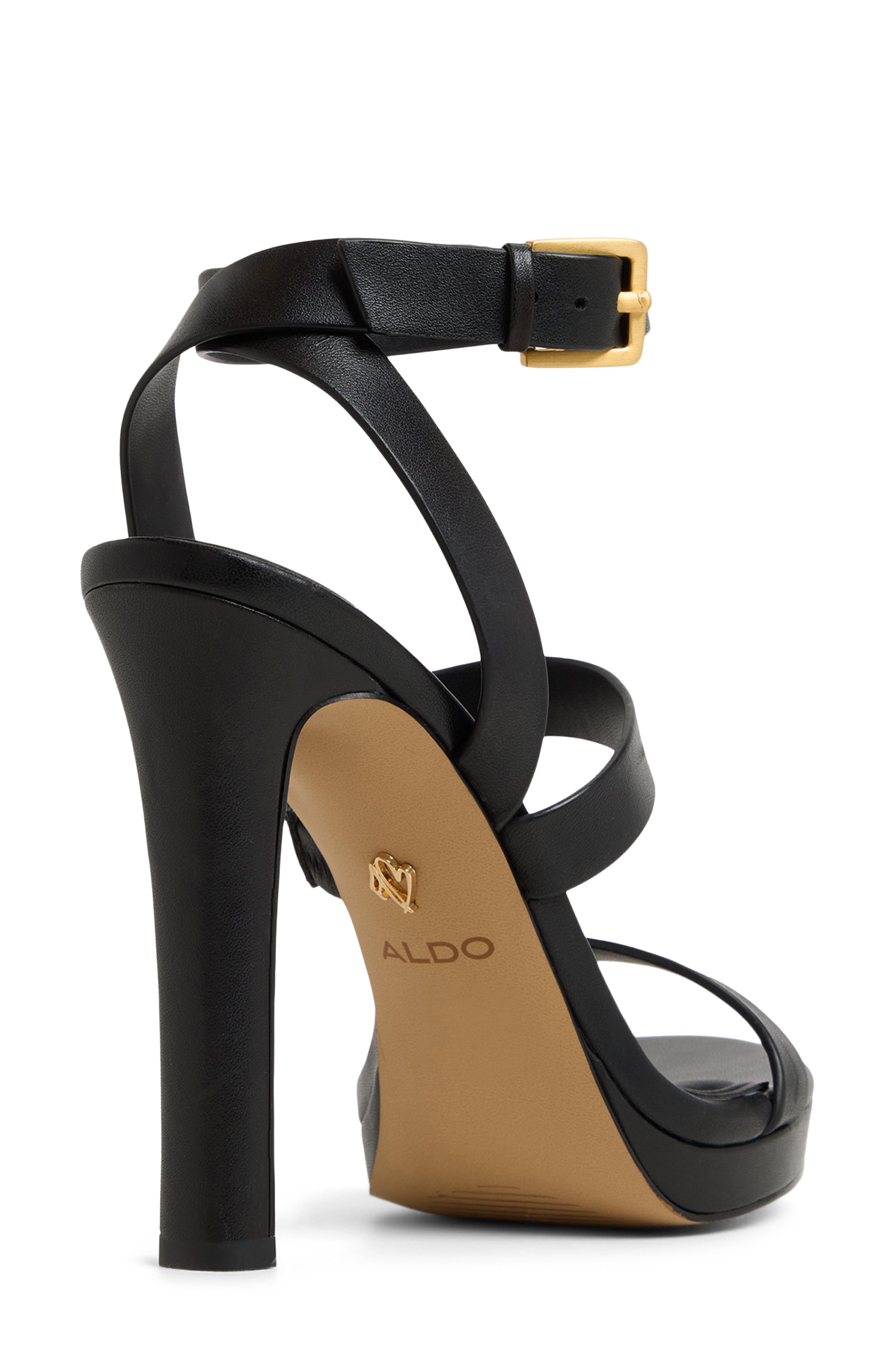 ALDO Kardy Ankle Strap Platform Sandal, Alternate, color, Black