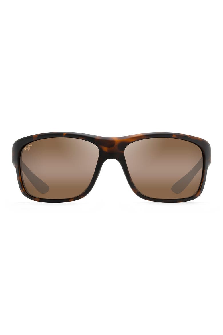 Southern Cross 63mm Ovresize Polarized Sunglasses, Main, color, TORTOISE/ HCL BRONZE GRADIENT