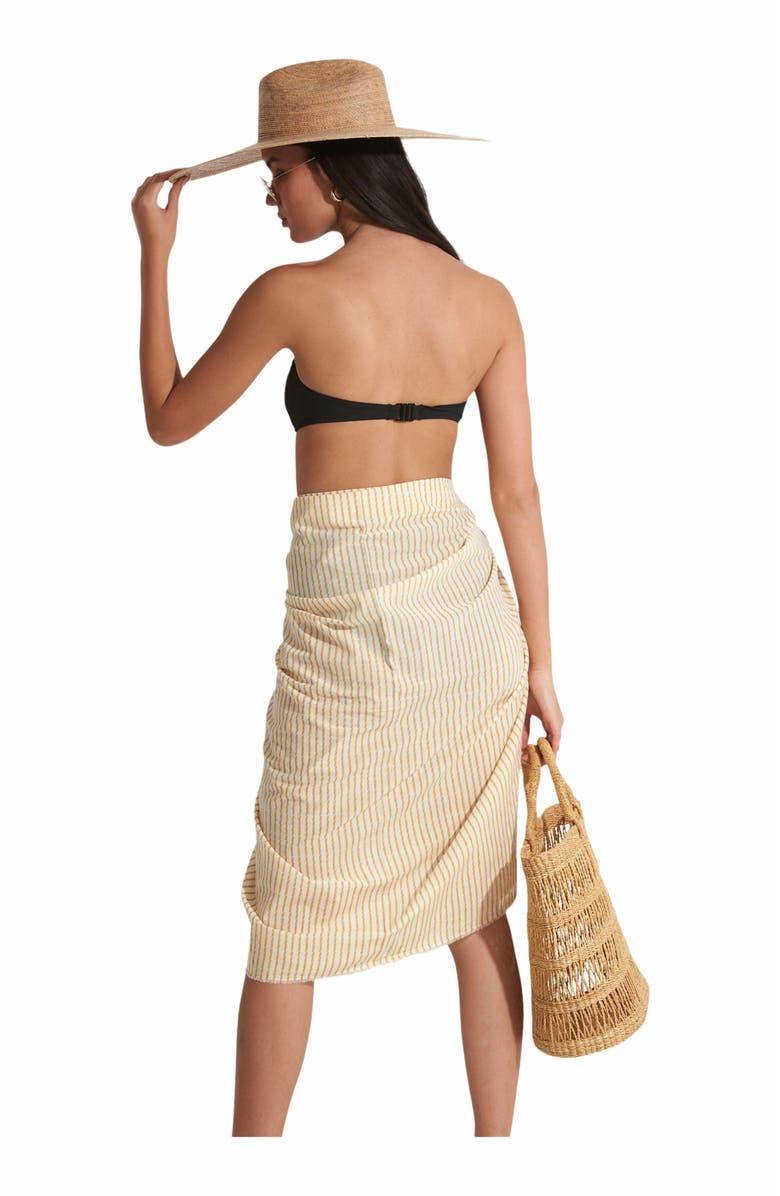 Gottex Beach Life Smile Swim Cover Up Sarong Wrap Skirt, Alternate, color, 