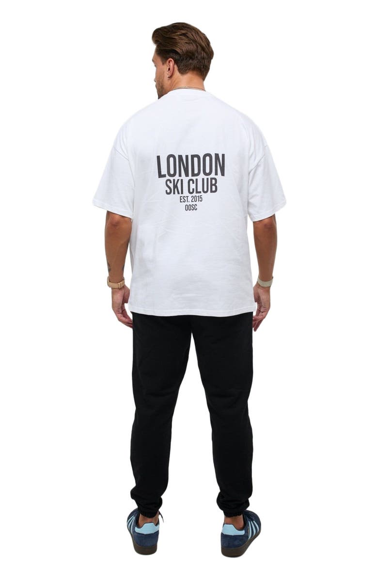 OOSC London Ski Club Oversize T-Shirt - White, Alternate, color, White