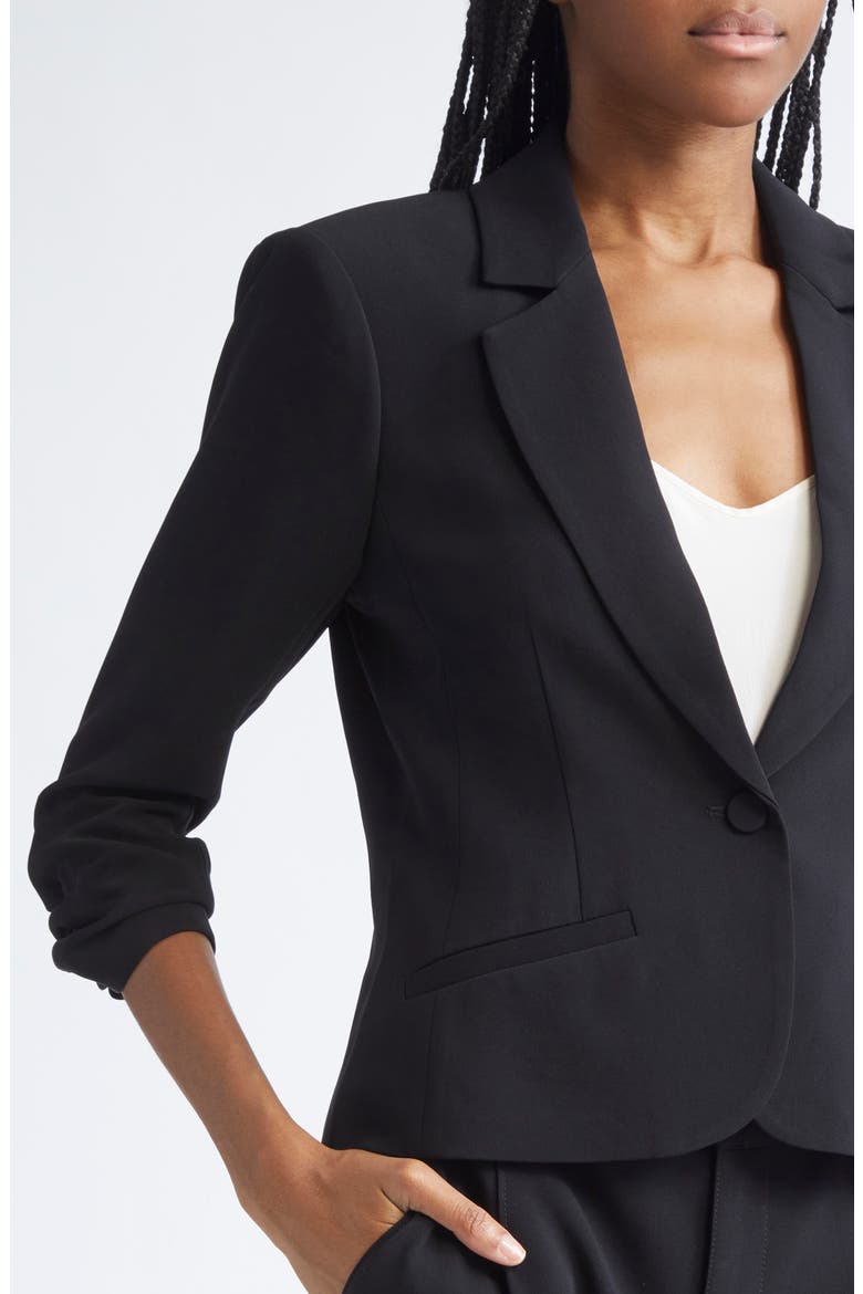 Le Petit Khloe Crop Blazer, Alternate, color, BLACK