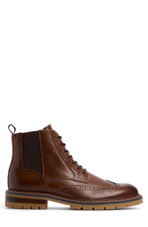 Aldo Toney Waterproof Wingtip Boot In Cognac