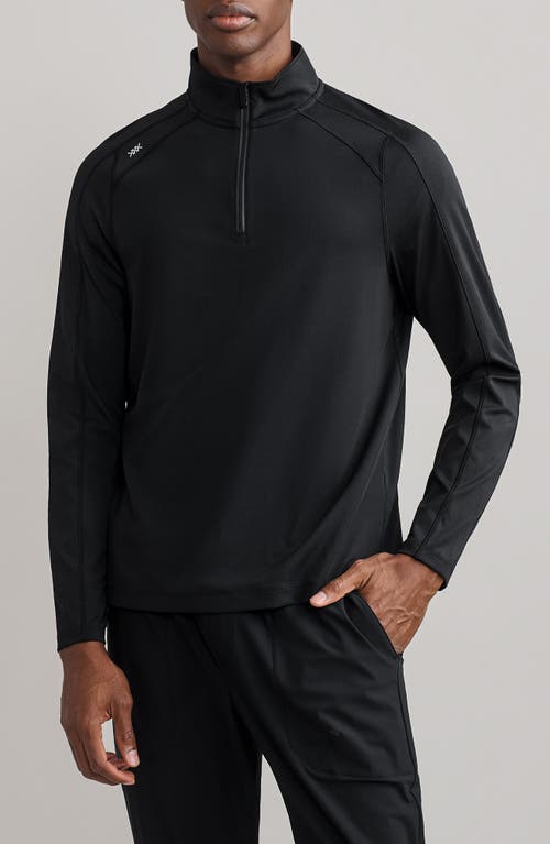 Rhone Rise Quarter Zip Pullover In Black