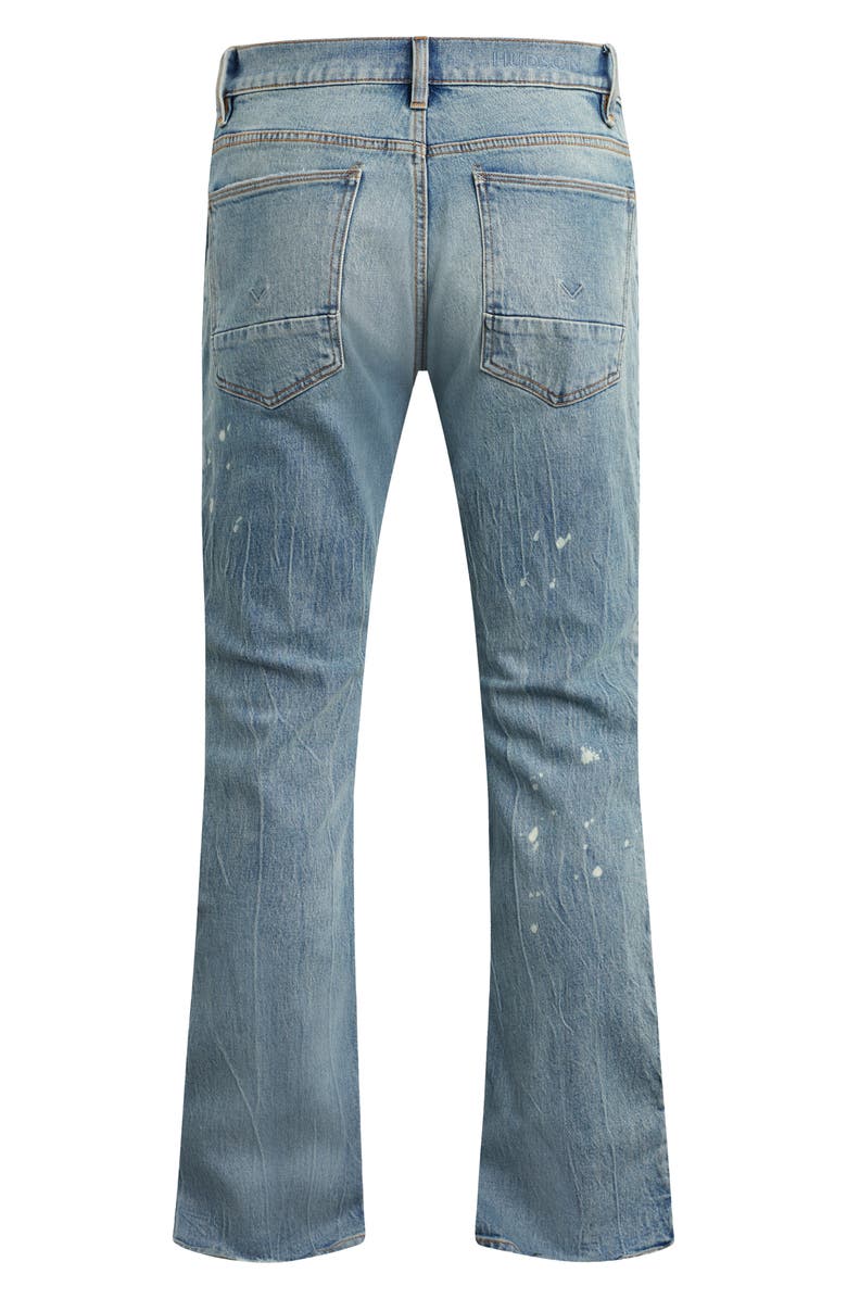 Hudson Jeans Walker Track Distressed Flared Jeans, Alternate, color, Sequoia
