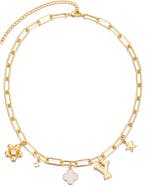 Adornia Initial Charm Pendant Necklace