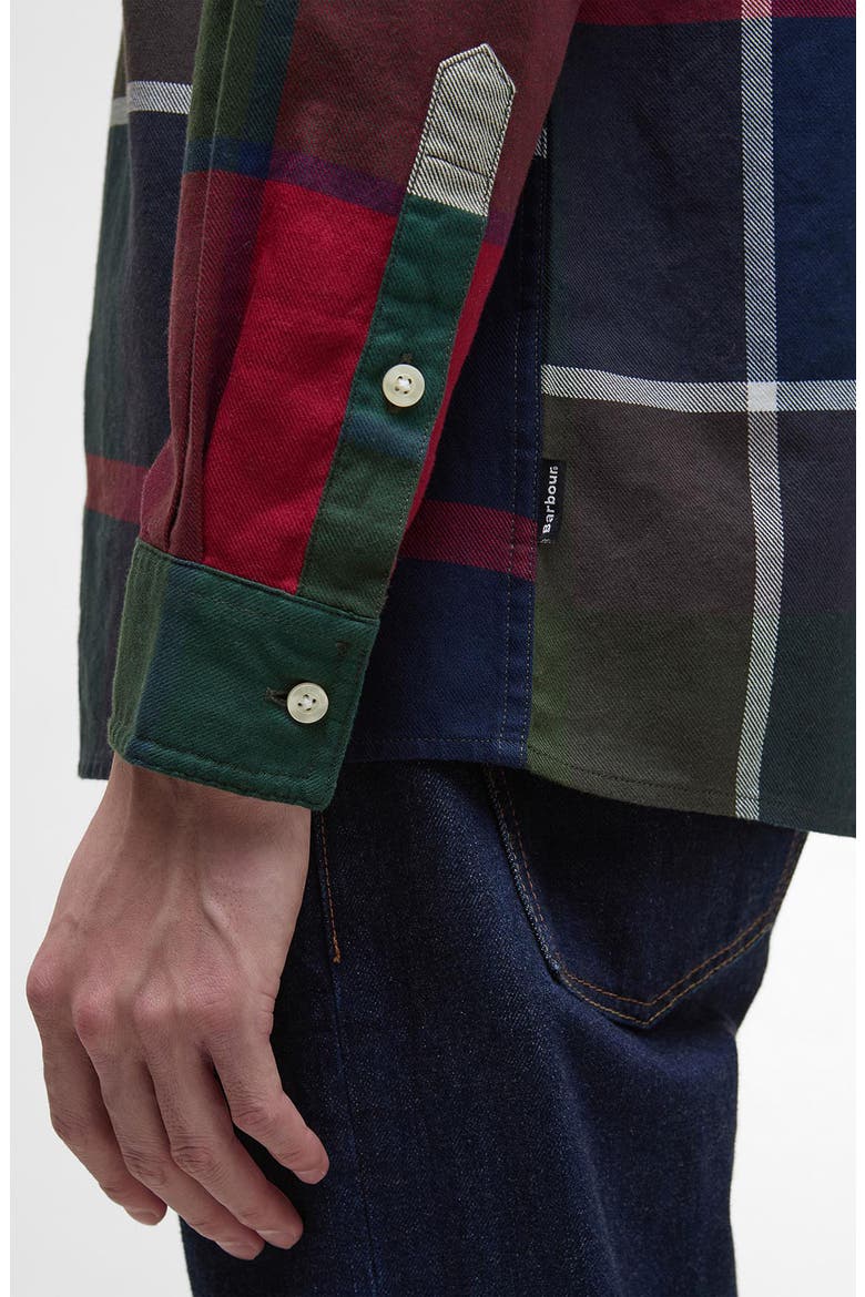 Oversize Patchwork Plaid Cotton Twill Button-Down Shirt, Alternate, color, TARTAN MIX