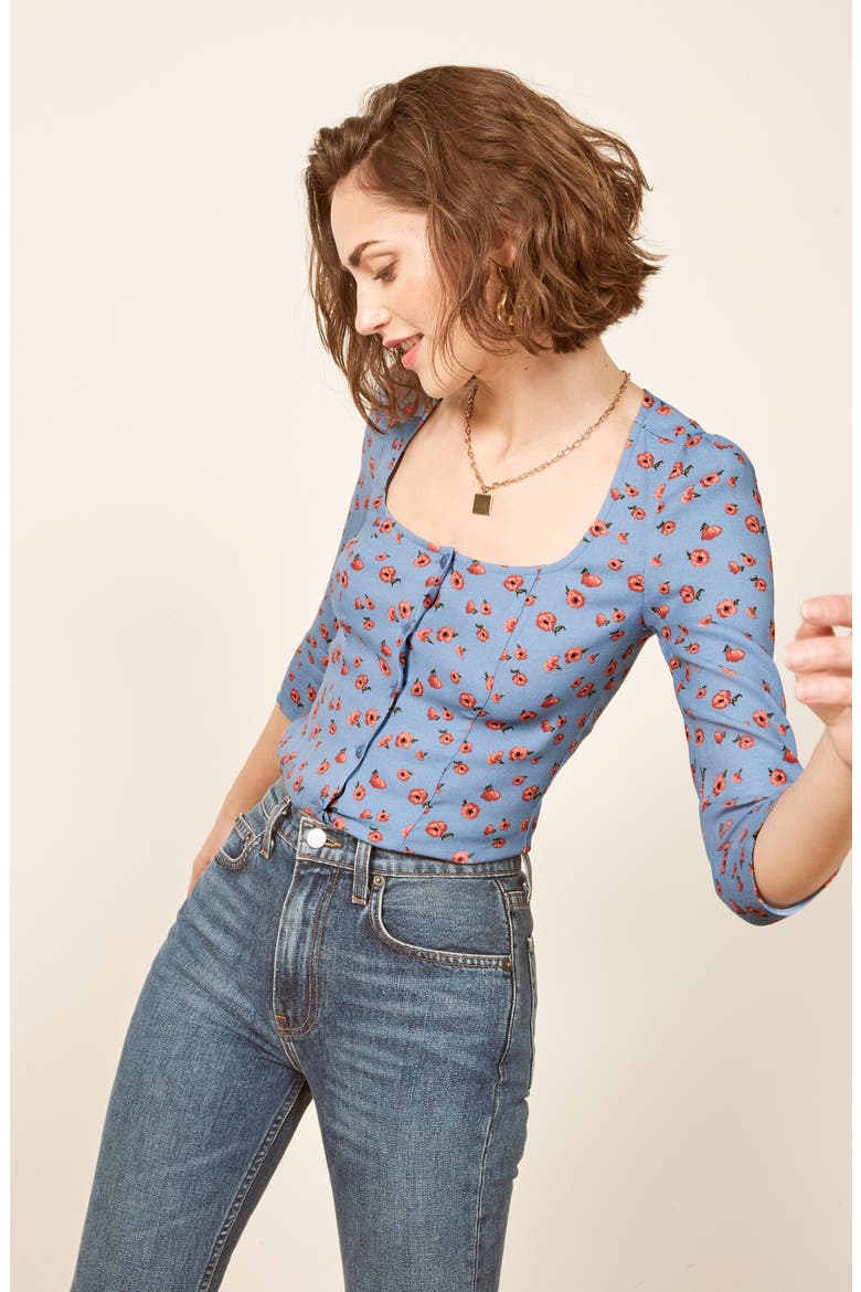 Jorja Square Neck Top, Alternate, color, LULU