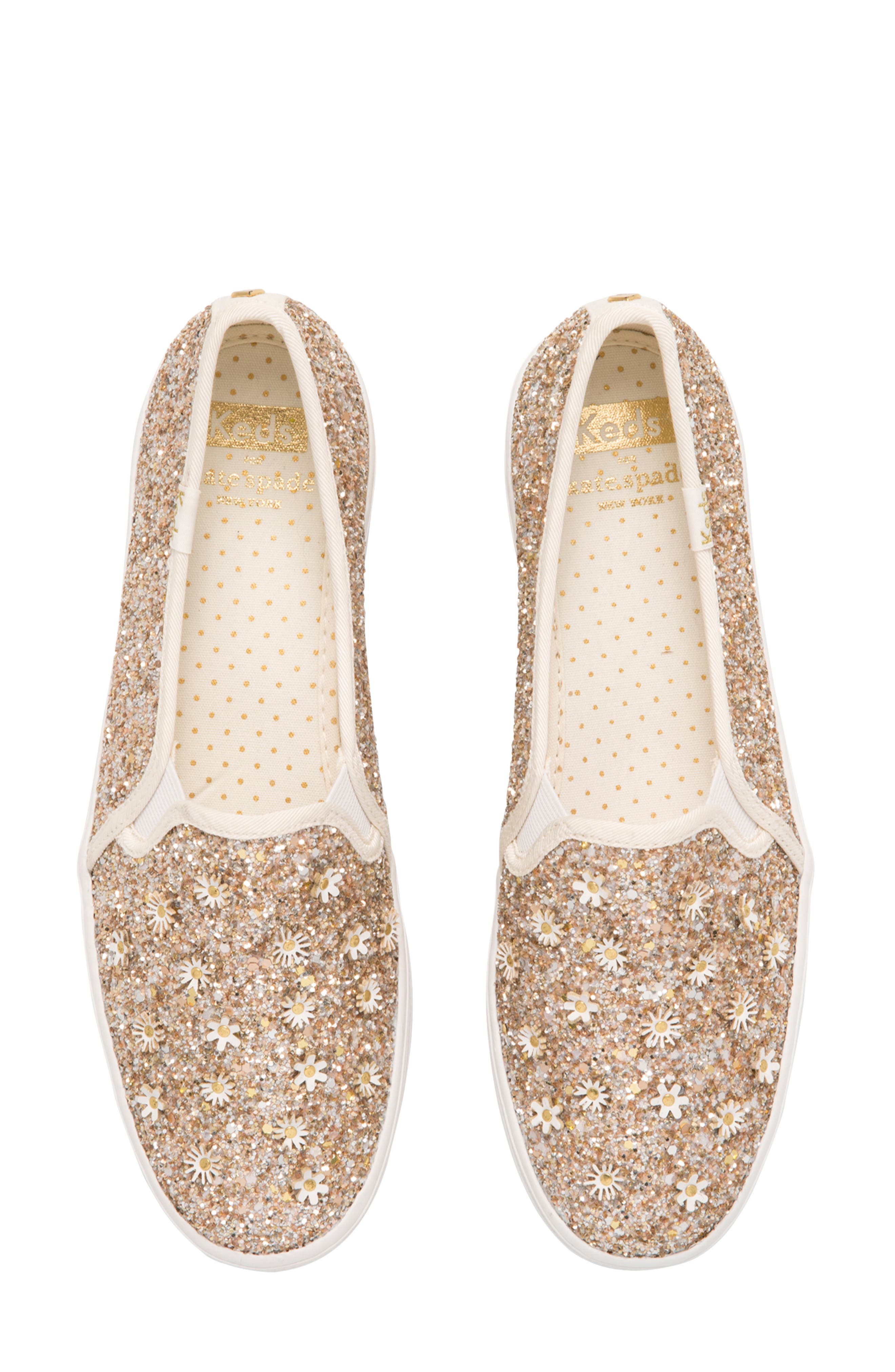 Keds<sup>®</sup> x kate spade new york triple decker glitter slip-on sneaker, Alternate, color, 