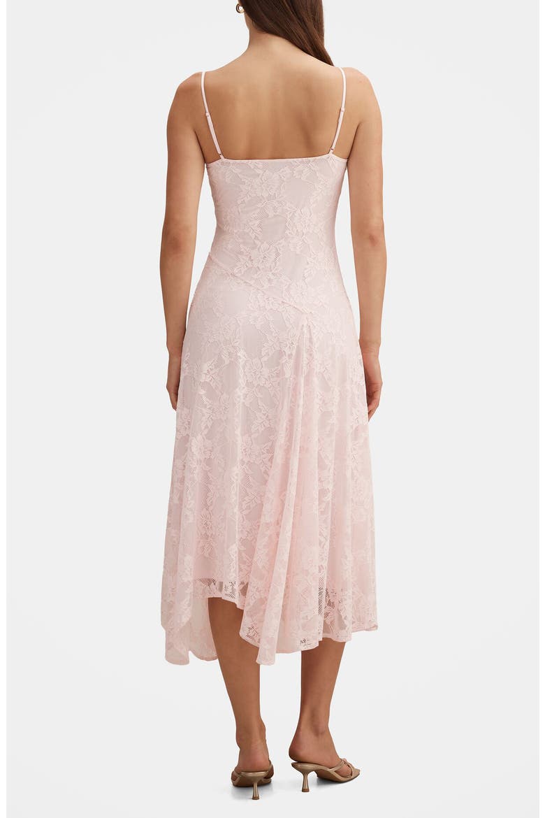 Victoria Lace Midi Dress, Alternate, color, SOFT ROSE