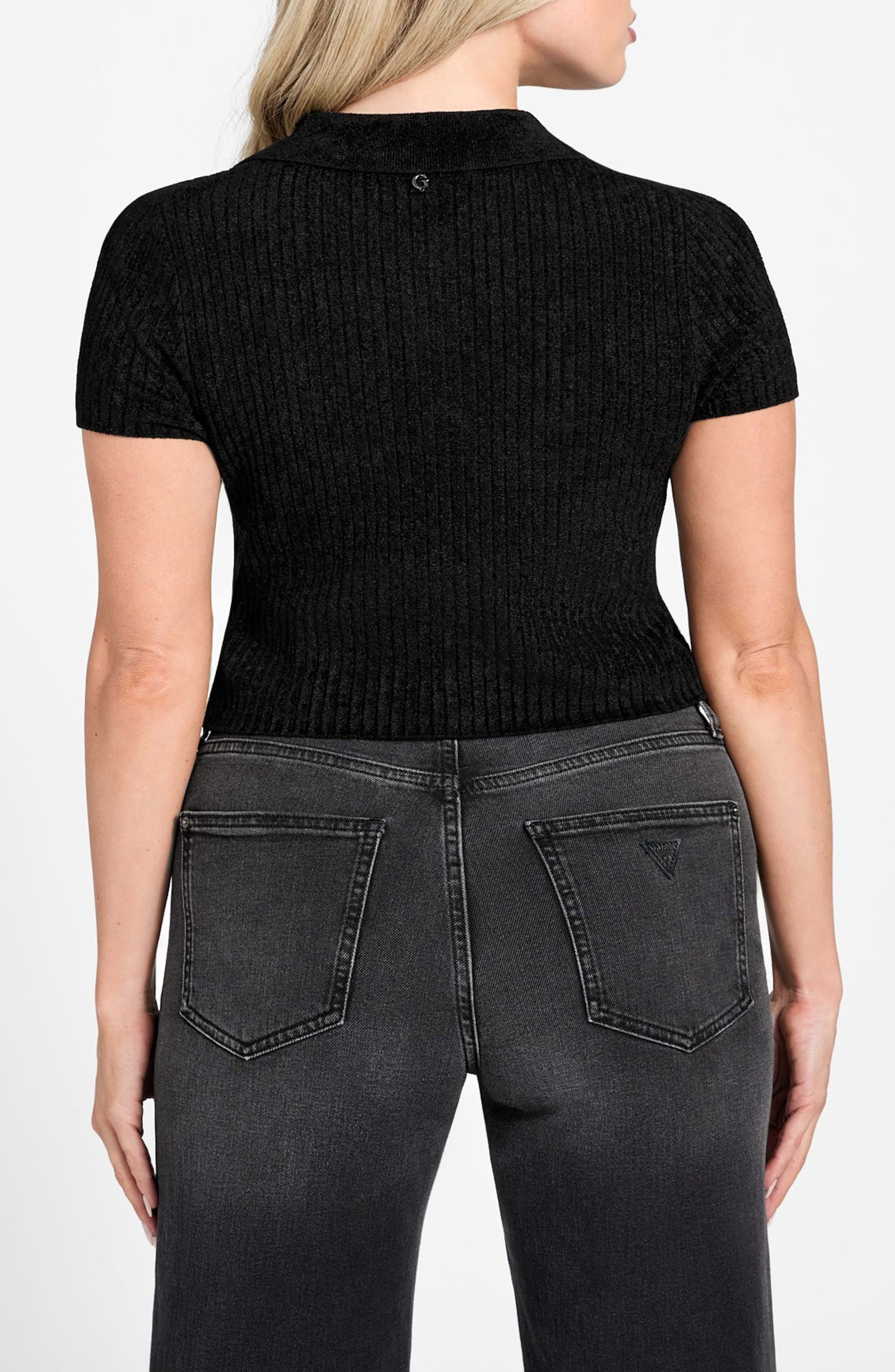 Mona Chenille Polo Sweater - image 2