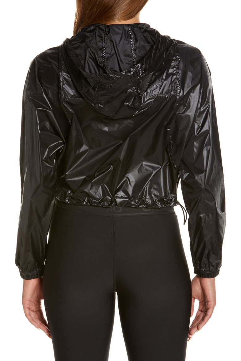 Sprinter Hooded Crop Jacket, Alternate, color, BLACK