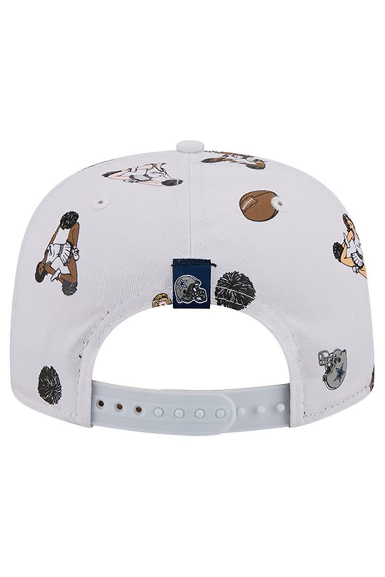 Men's New Era  White Dallas Cowboys Team Cheer 19TWENTY Snapback Hat, Alternate, color, White