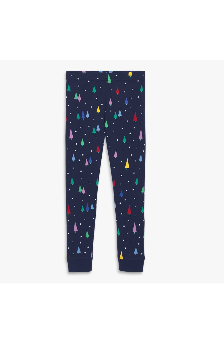 Primary Kids Organic Pj Pant In Holiday Prints, Main, color, Navy Rainbow Trees