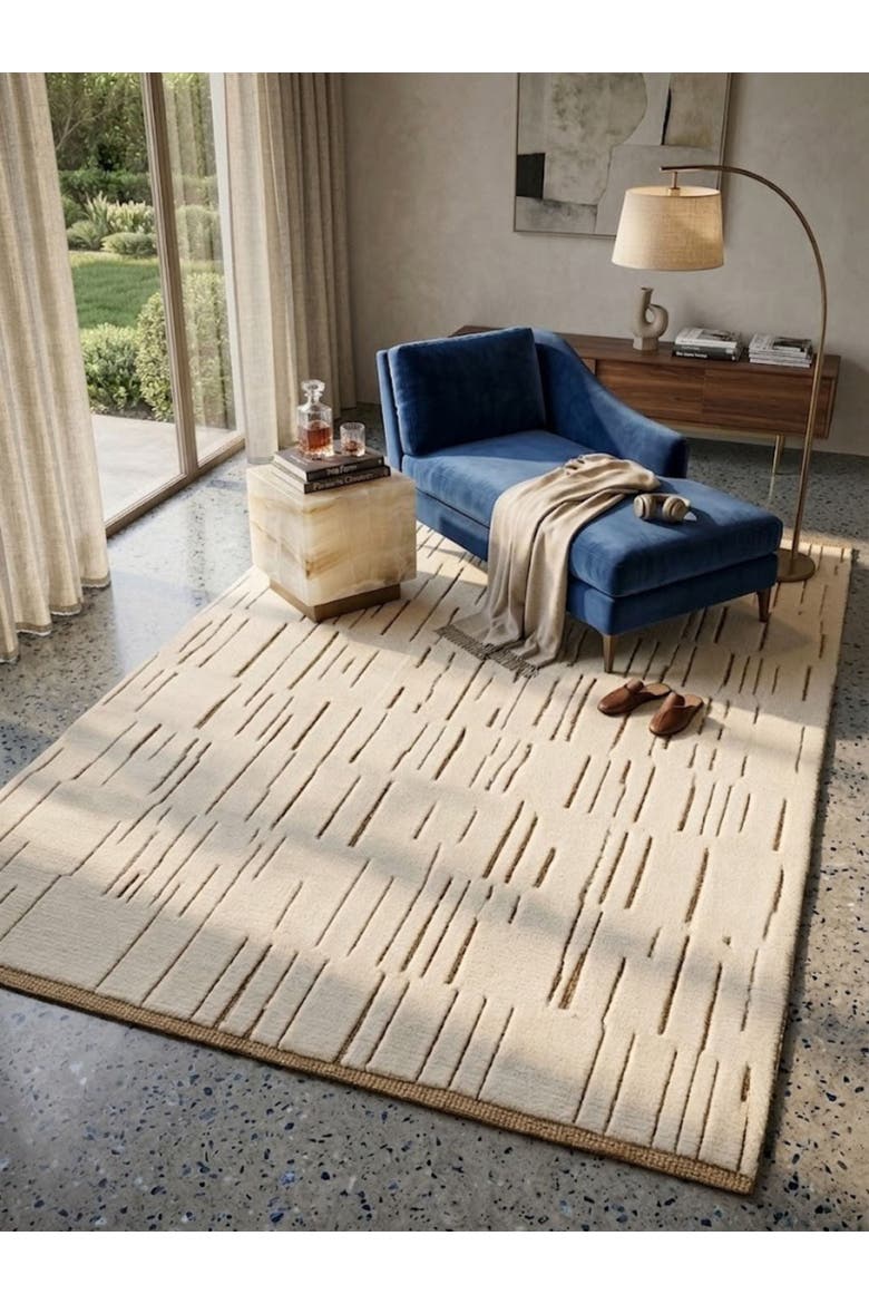 Narita Wool and Jute Rug, Alternate, color, Ivory