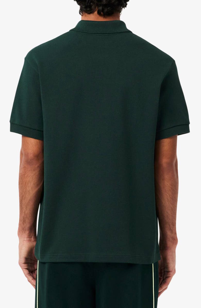 Lacoste Classic Fit Landscape Crocodile Cotton Piqué Polo, Alternate, color, Sinople