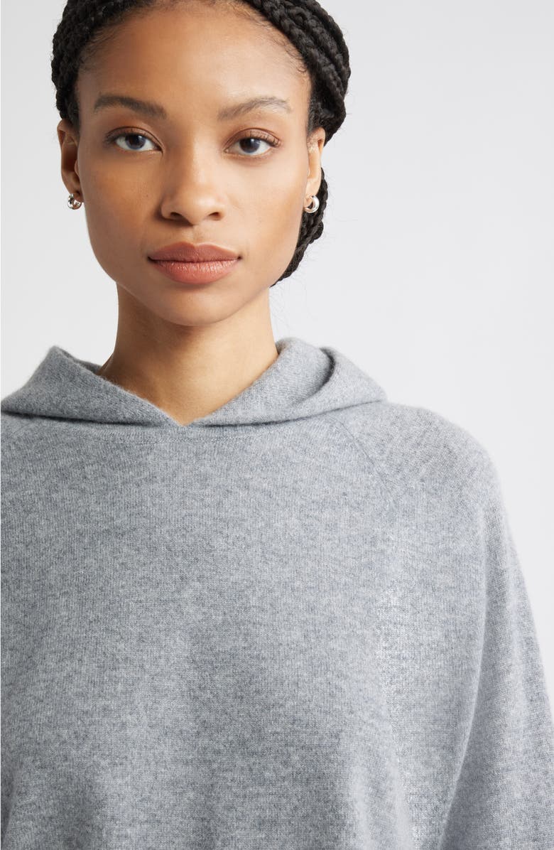 Nordstrom Cashmere Sweater Hoodie, Alternate, color, Grey Night
