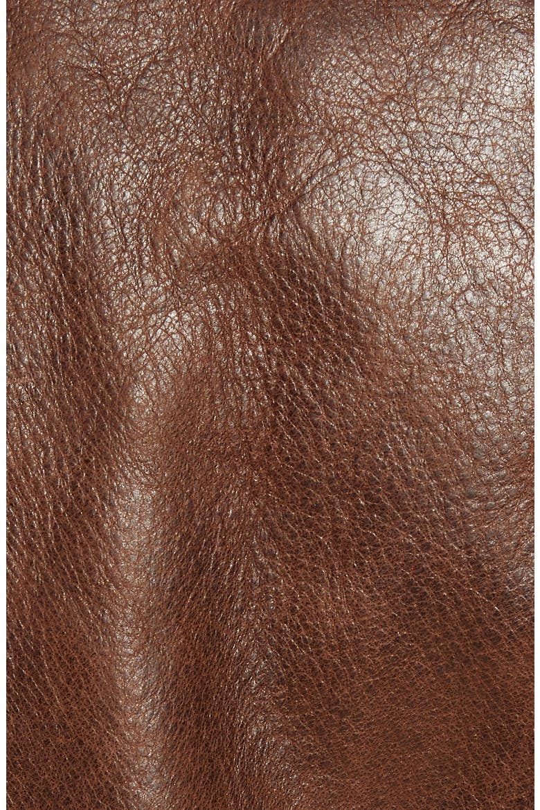 Waxy Naked Buffalo Leather Delivery Jacket, Alternate, color, BROWN