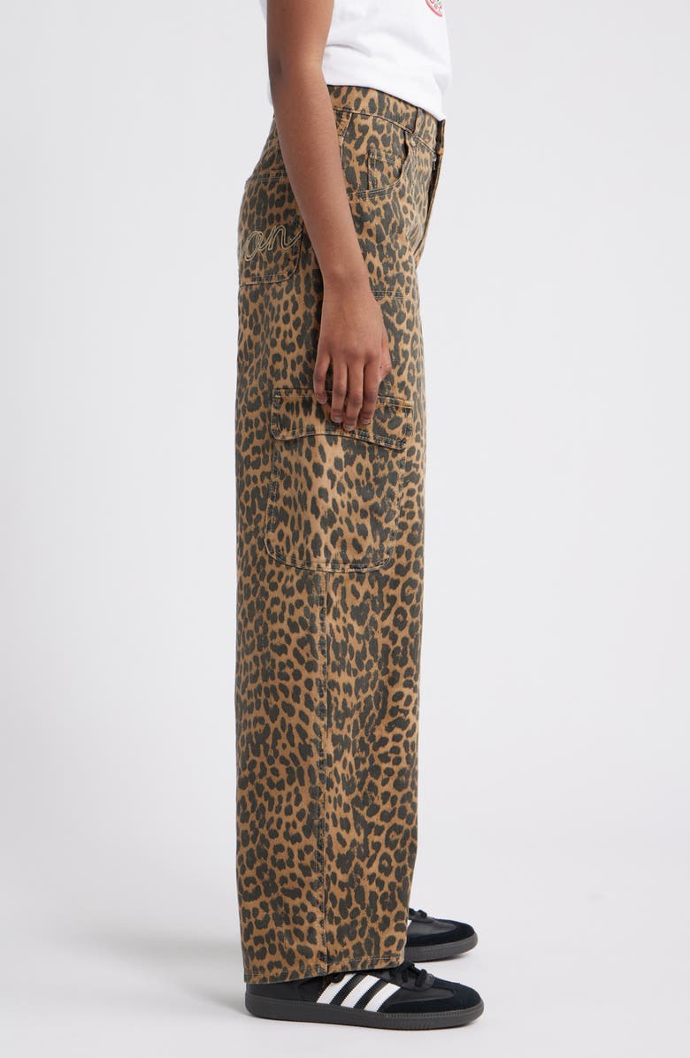Damson Madder Leopard Cargo Jeans, Alternate, color,