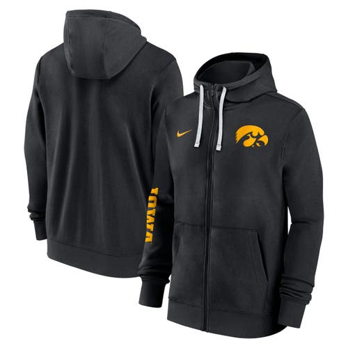 Nike Black Iowa Hawkeyes 2024 Sideline Full-zip Hoodie