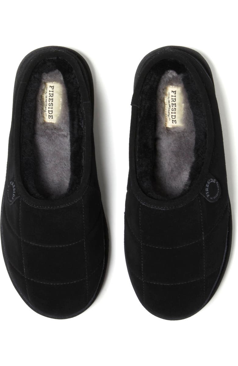 DEARFOAMS Fireside Grafton Quilted Genuine Shearling Clog Slipper, Alternate, color,