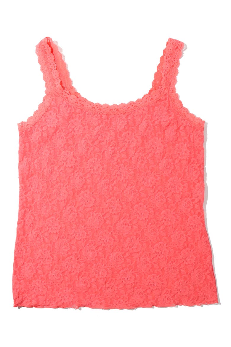 Signature Lace Camisole, Main, color, COURAGEOUS CORAL