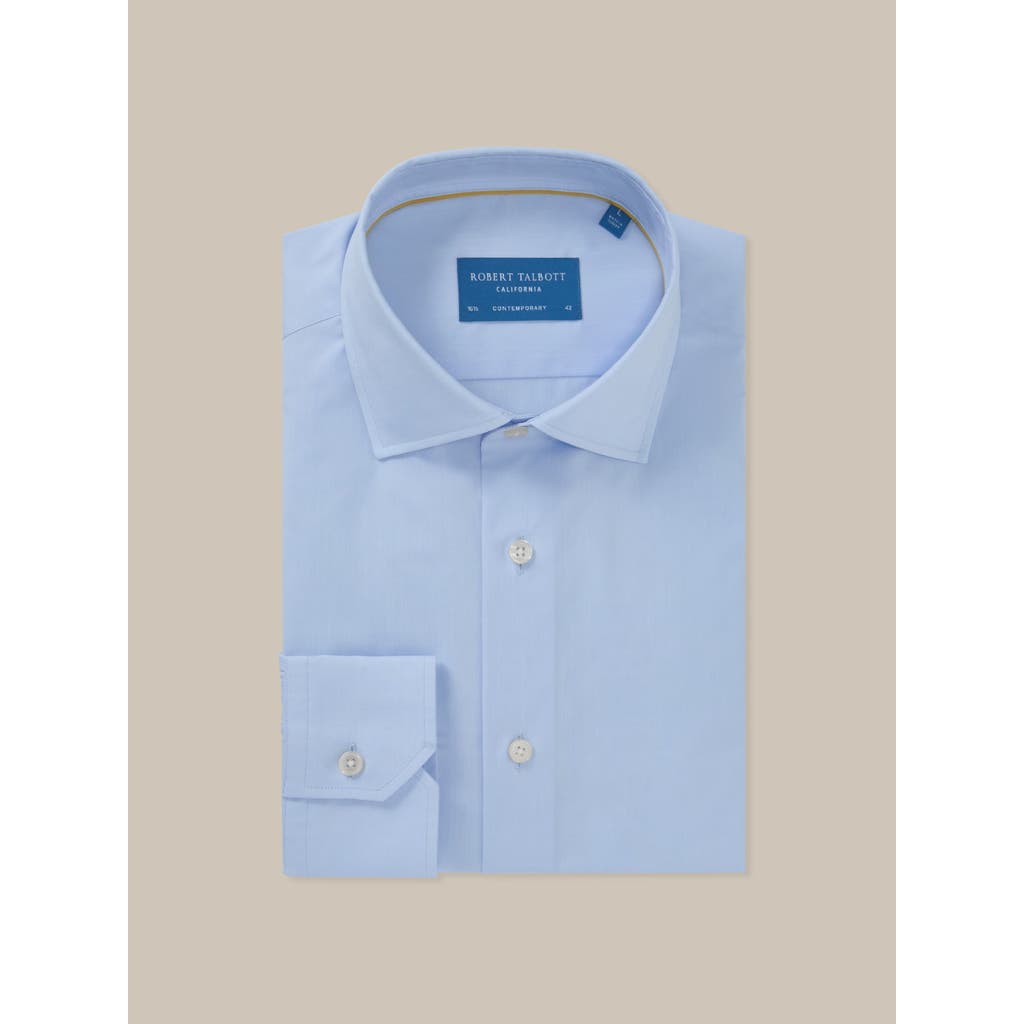 Robert Talbott Reynolds Light Weight Poplin Shirt In Light Blue