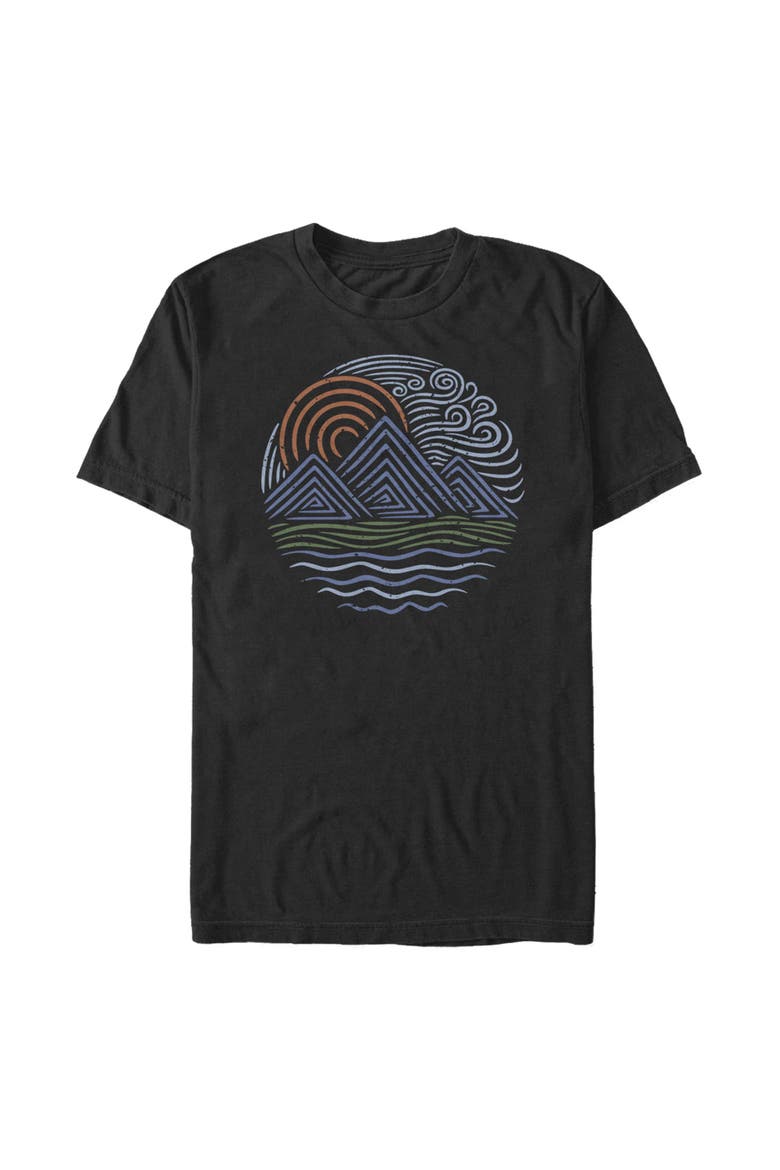 Men's Lost Gods Outdoor Lines Waves  Graphic T-Shirt, Main, color, Black