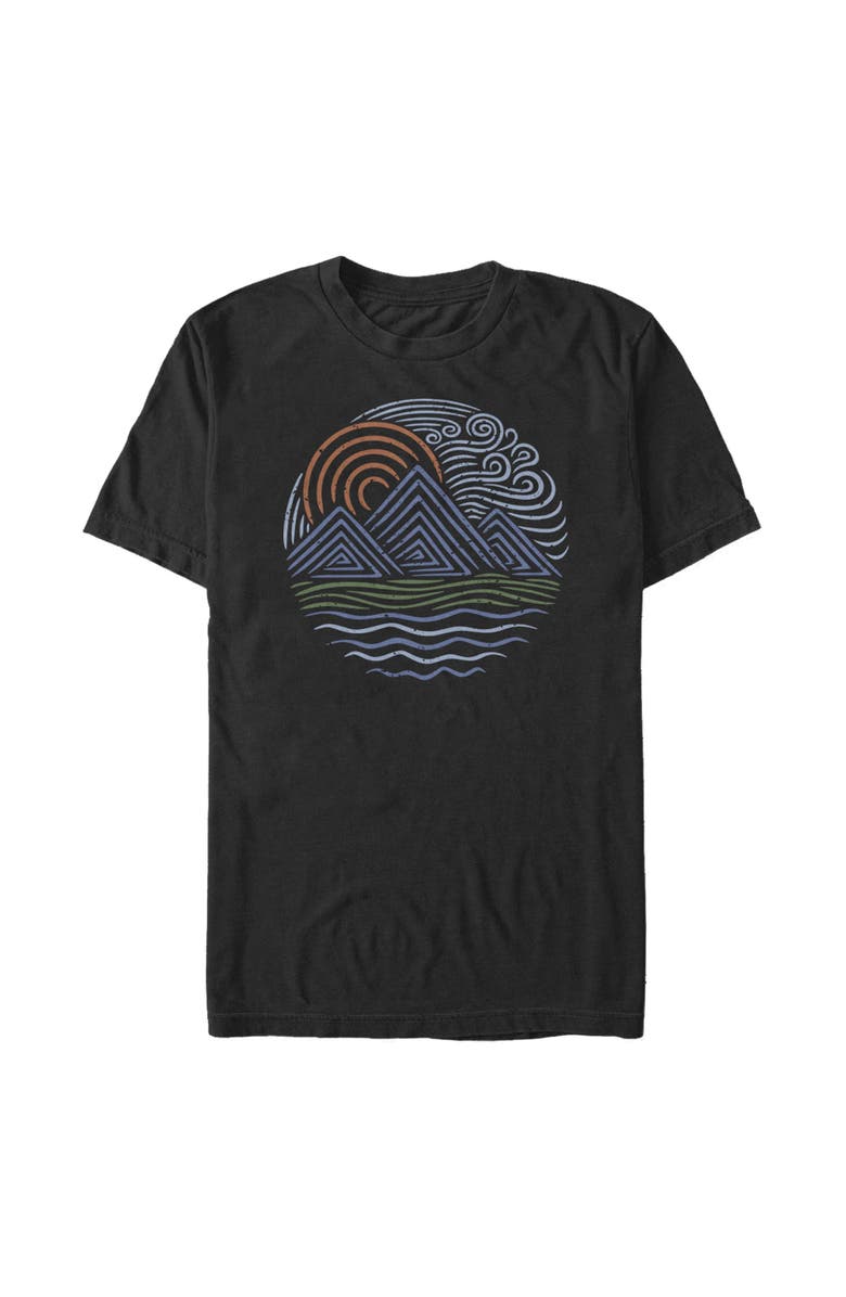 Lost Gods Men's Lost Gods Outdoor Lines Waves  Graphic T-Shirt, Main, color, Black