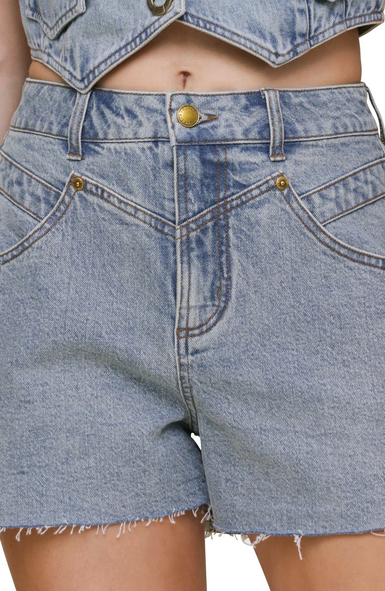 Avec Les Filles High Waist Cutoff Shorts, Alternate, color, Canyon Land Wash