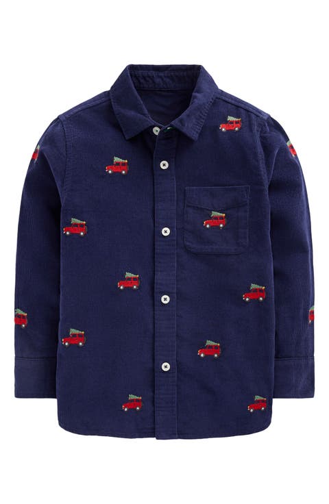 Kids' Embroidered Corduroy Shirt