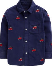 Mini Boden Kids' Embroidered Corduroy Shirt