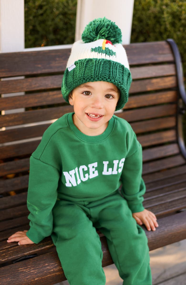 Bits & Bows Nice List Sweatsuit, Alternate, color, Green