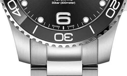 Longines Hydroconquest Automatic Bracelet Watch, 41mm In Black