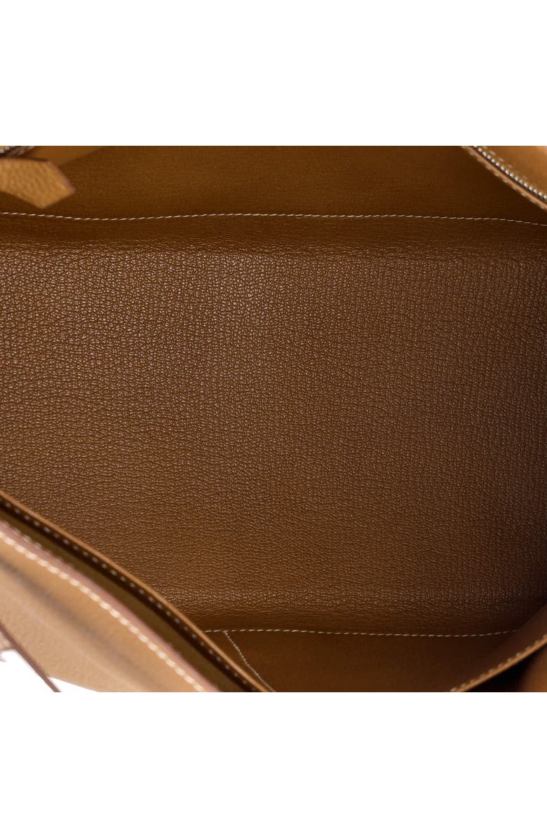 Pre-Owned Hermes Kelly Handbag Brown Togo with Palladium Hardware 32, Alternate, color, Gold