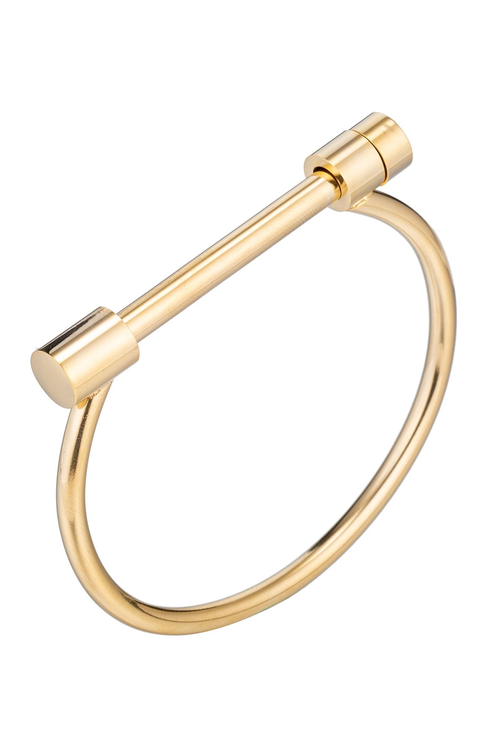 EYE CANDY LOS ANGELES Melanie Titanium Screw Cuff Bracelet | Nordstromrack
