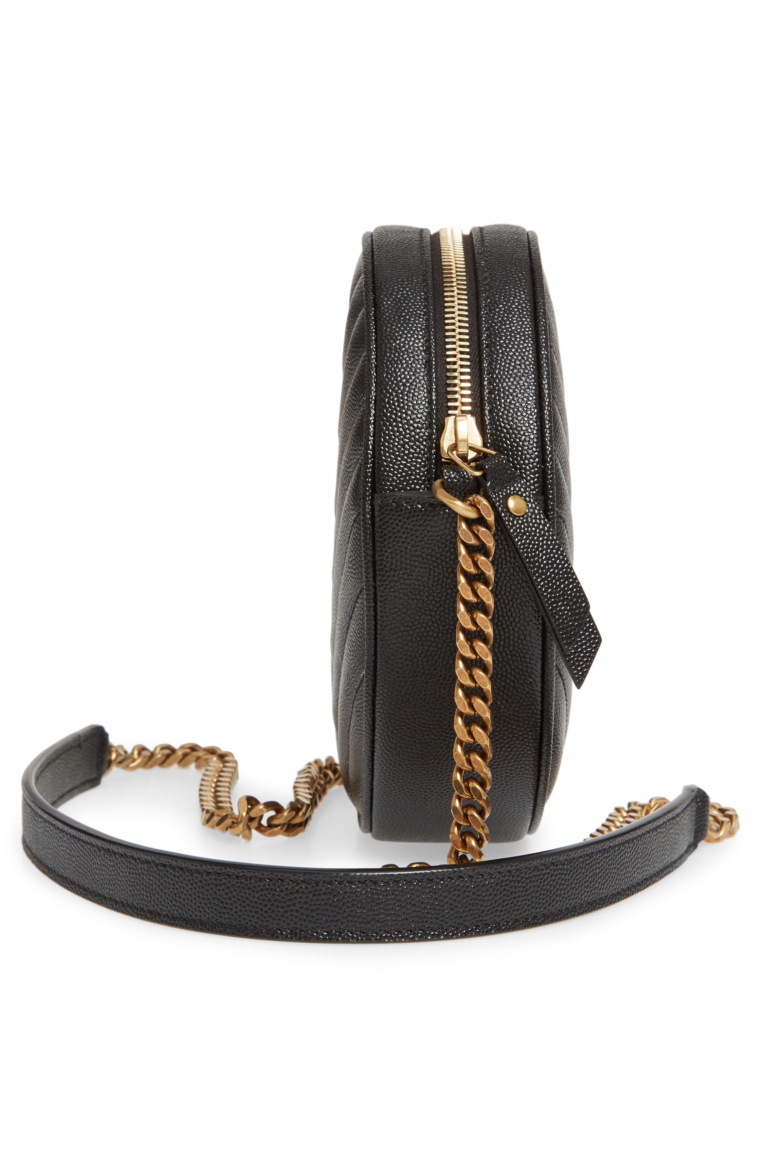 Saint Laurent Vinyle Matelassé Leather Crossbody Bag, Alternate, color, 