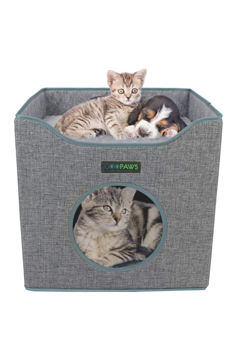 JESPET Foldable Cat Condo House, Alternate, color, Gray