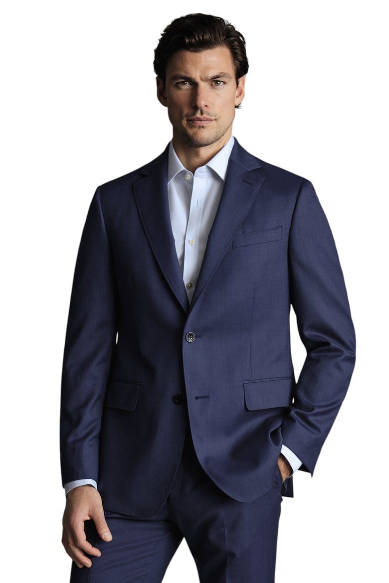 Ultimate Performance Sharkskin Suit Jacket, Main, color, Royal Blue