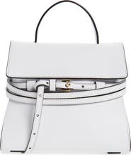 Moschino Small Tie Me Leather Top Handle Bag