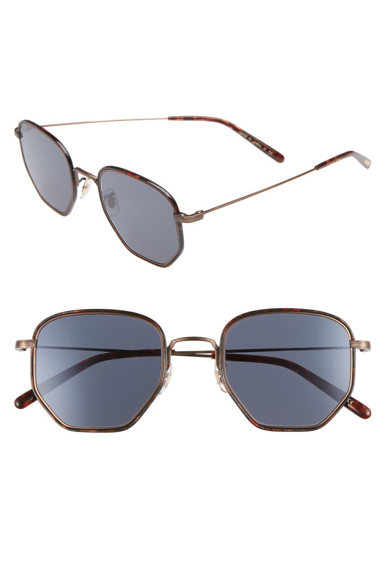 Alland 50mm Sunglasses, Main, color, BROWN TORT