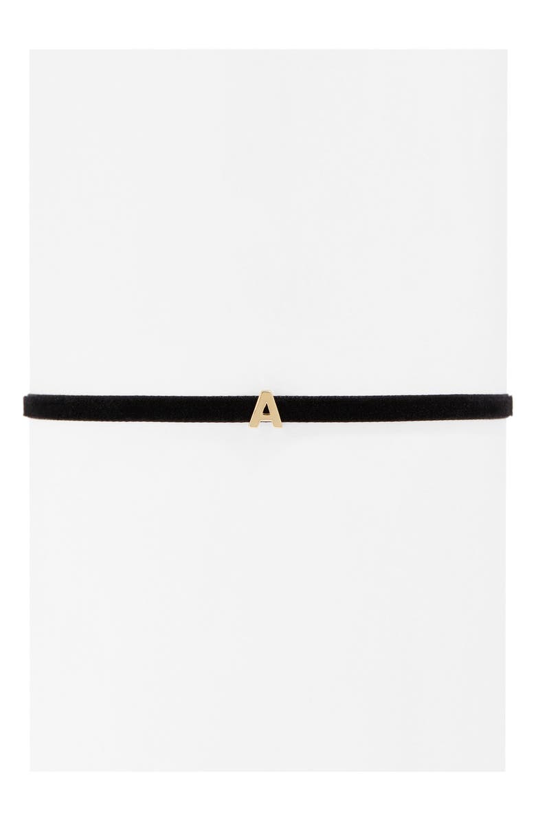 BaubleBar Christal Initial Choker, Main, color,