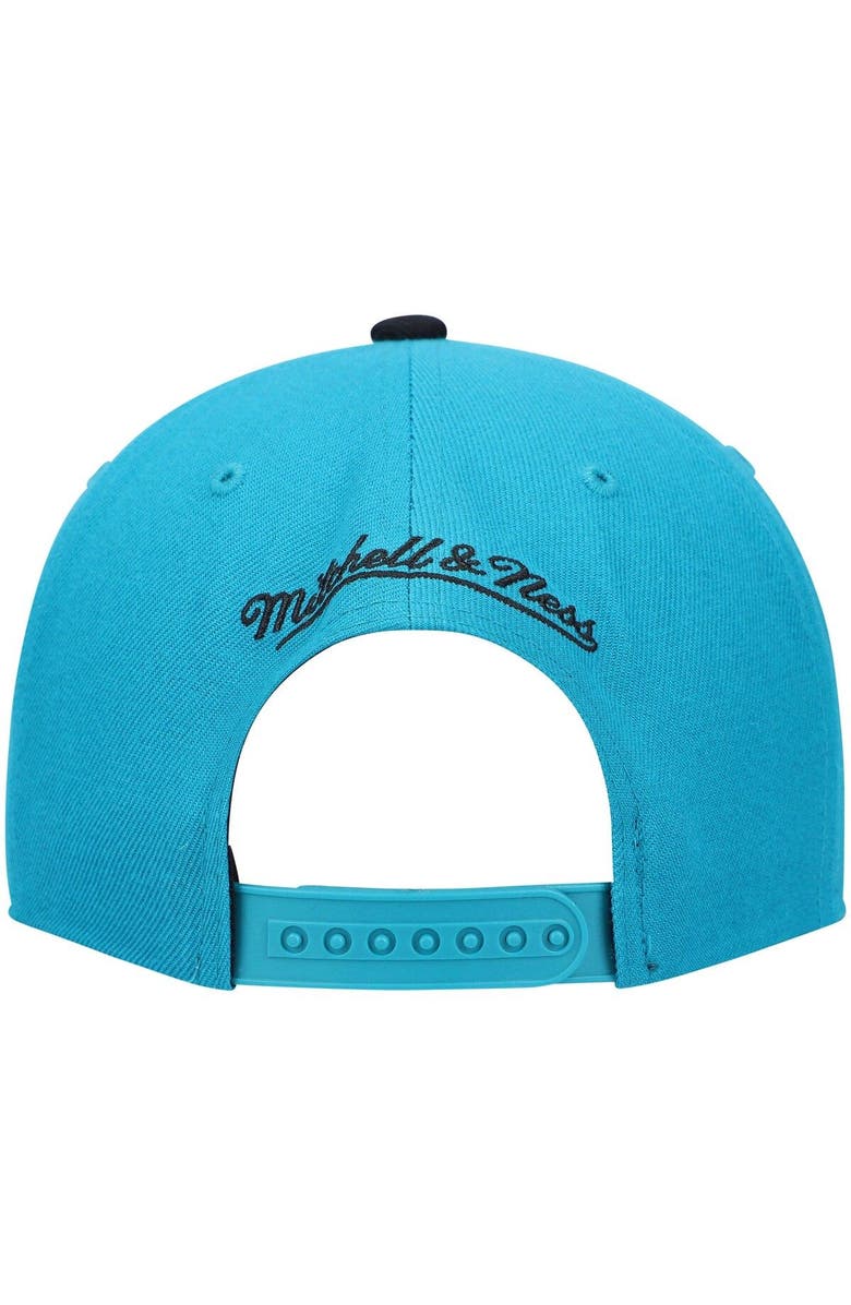 Mitchell & Ness Men's Mitchell & Ness Teal/Black Detroit Pistons Hardwood Classics Team Two-Tone 2.0 Snapback Hat, Alternate, color, Teal