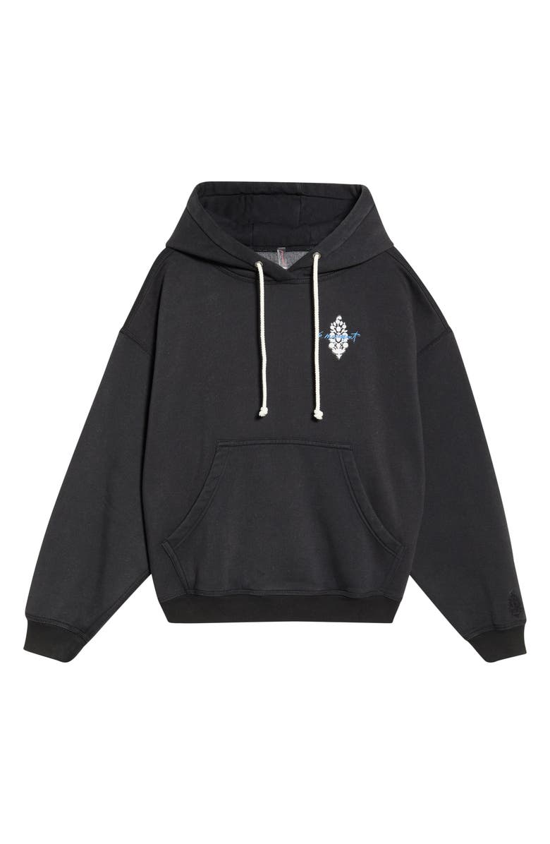 Free People Final Call Graphic Hoodie, Alternate, color, Black/ Tofu Combo