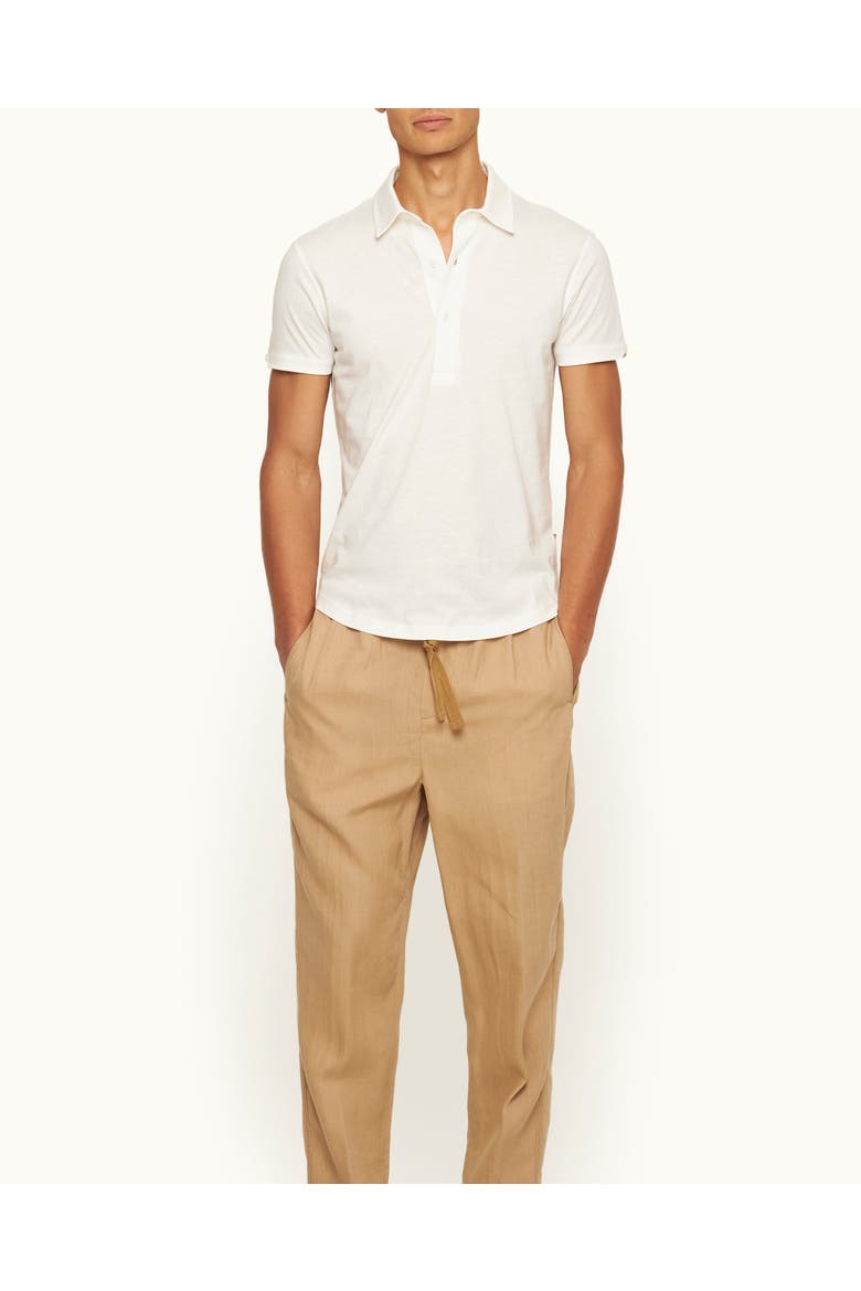 Sebastian Silk Tailored-Fit Polo Shirt, Main, color, Thasos Beach